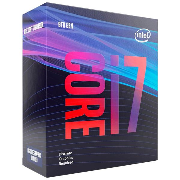 Processador Intel Core i7-9700F Coffee Lake, Cache 12MB, 3.0GHz (4.7GHz Max Turbo), LGA 1151 - BX80684i79700F [À VISTA]