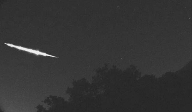 Imagem do meteoro que caiu em Kyoto, Japao, em 2017 (Foto: SonataCo Network)