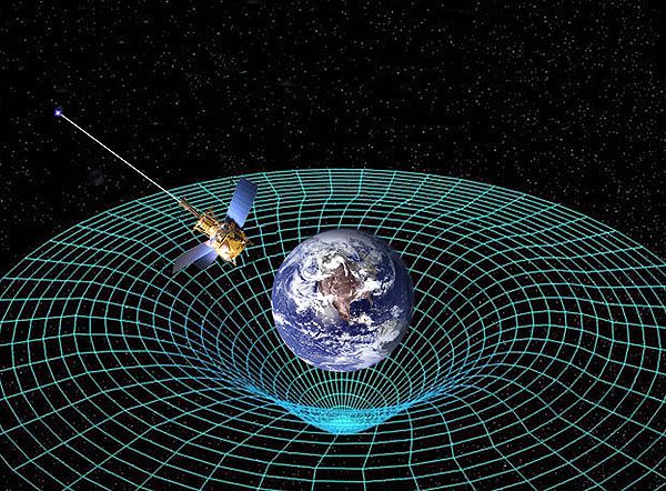 Ilustração da sonda Probe B, da NASA, que comprovou a distorção do espaço-tempo na órbita da Terra (Imagem: Reprodução/NASA)
