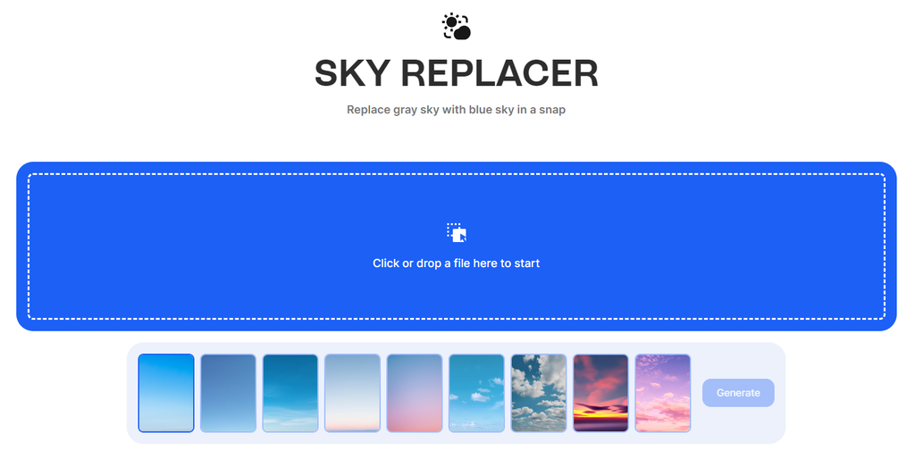 Interface do Sky Replacer (Imagem: Captura de tela/Guilherme Haas/Canaltech)