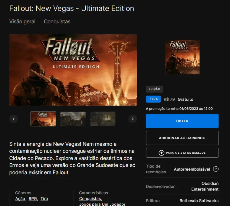 Fallout: New Vegas - Ultimate Edition - Canaltech Ofertas