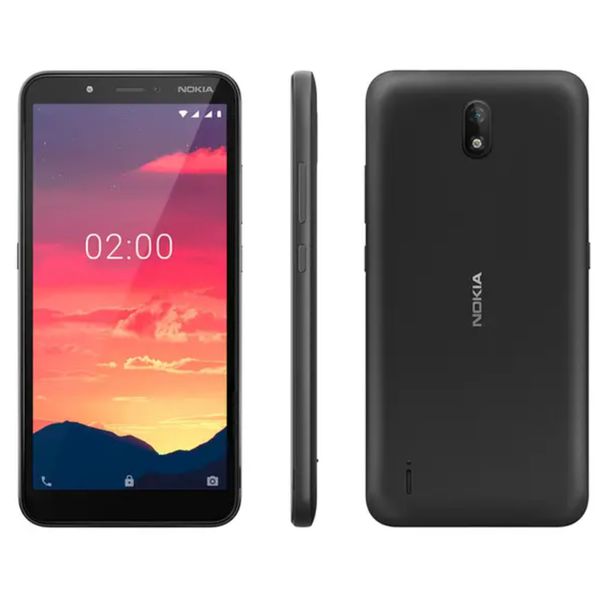 Smartphone Nokia C2 16GB Preto 4G 1GB RAM 5,7” - Câm. 5MP + Selfie 5MP Dual Chip