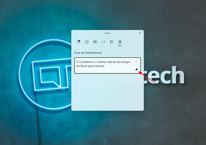 Você pode fixar itens na Área de Transferência do Windows (Imagem: Captura de tela/Fabrício Calixto/Canaltech)