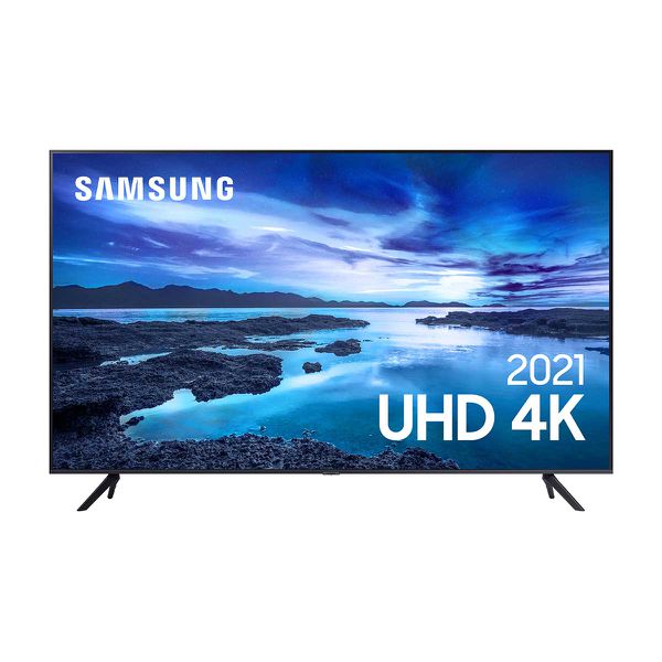 Smart TV LED 70" Samsung 70AU7700 UHD 4K Processador Crystal, Tela sem Limites, Alexa Built In, Controle Único