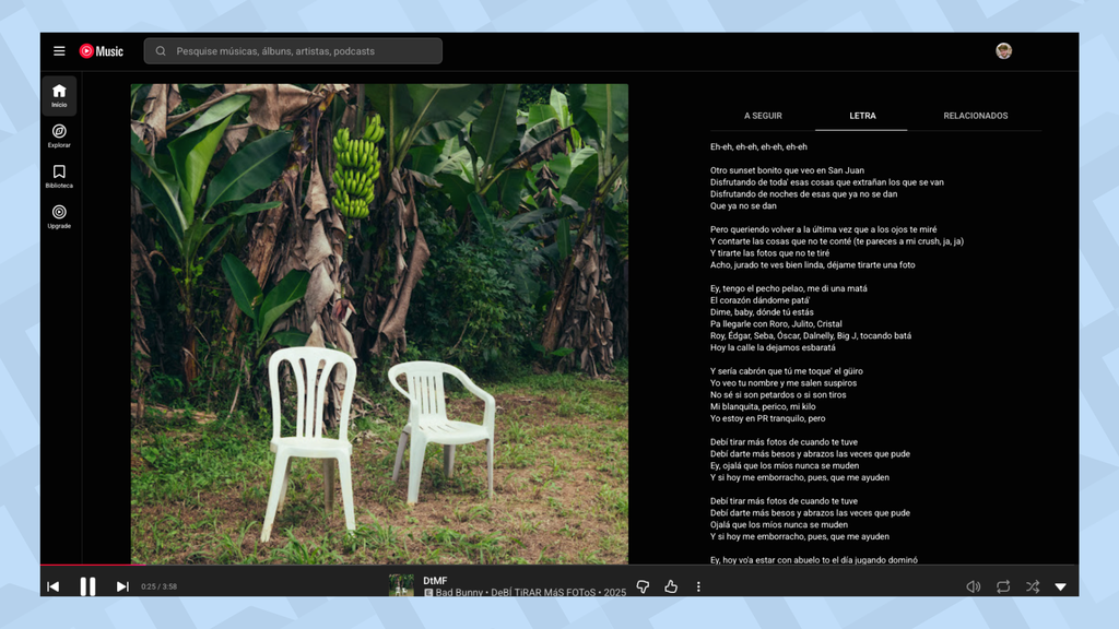 YouTube Music vai restringir acesso às letras de músicas aos assinantes do Premium, revela portal (Imagem: Captura de tela/Bruno De Blasi/Canaltech)
