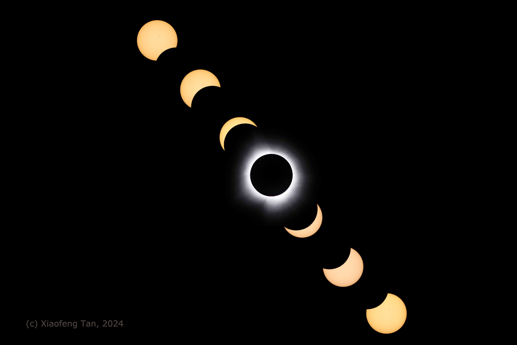 Destaque da NASA: fases do eclipse solar são foto astronômica do dia