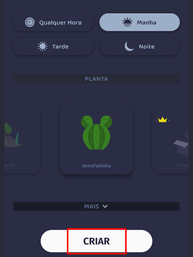 Escolha uma espécie de planta do app (Imagem: André Magalhães/Captura de tela)