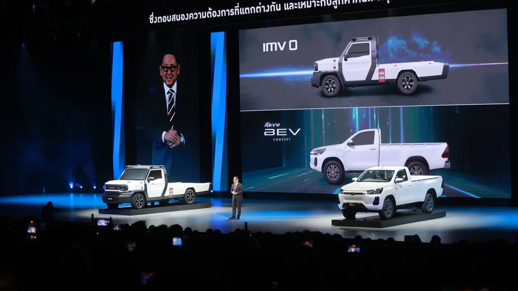 Toyota Hilux elétrica foi apresentada, ainda como conceito, na Tailândia (Imagem: Divulgação/Toyota)