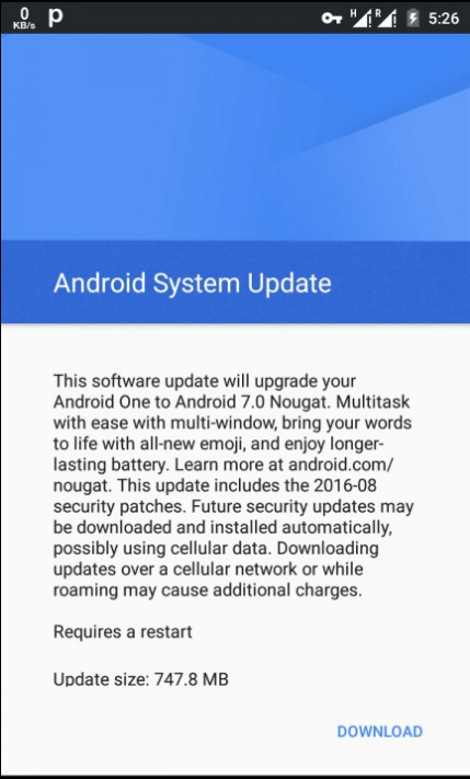 Android One Nougat Android One Nougat