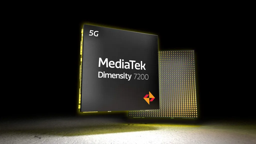 Mais moderno que algumas das plataformas mais premium da MediaTek em alguns aspectos, o Dimensity 7200 inaugura a série 7000 para celulares 5G de entrada (Imagem: Divulgação/MediaTek)