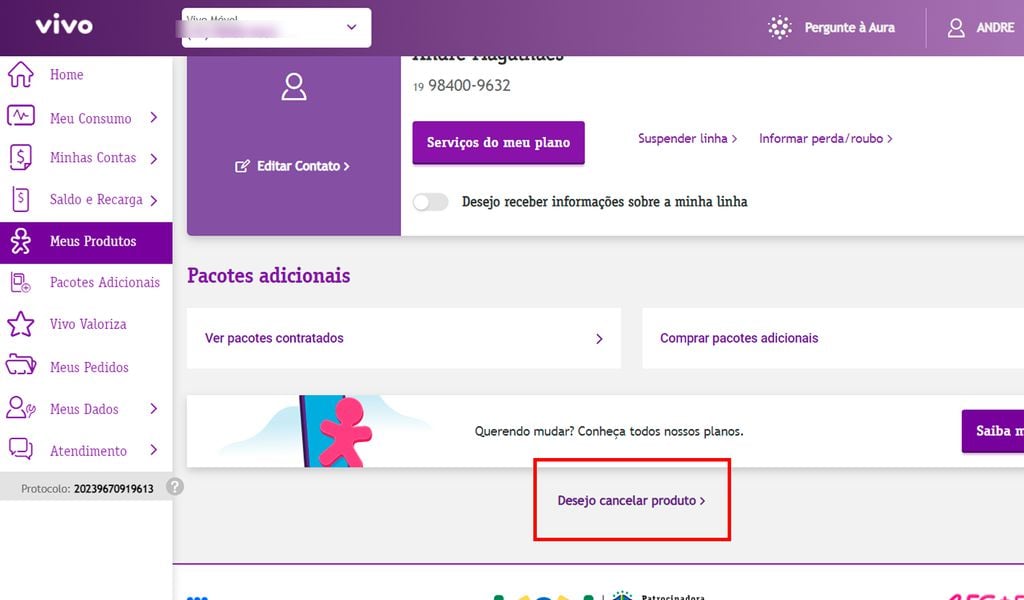 Como cancelar plano da Vivo online - Canaltech