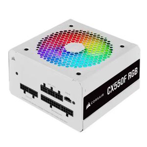 Fonte Corsair CX-F RGB Series CX550F RGB, 550W, Full Modular, 80 Plus Bronze, White, CP-9020225-NA