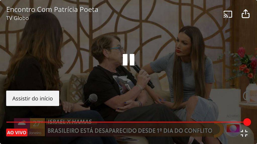 É possível assistir à programação completa da TV Globo através do Globoplay (Imagem: Captura de tela/Fabrício Calixto/Canaltech)