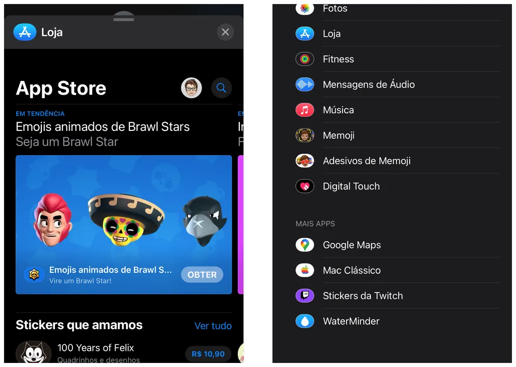 Use apps baixados da App Store em uma conversa com seus amigos no iMessage (Captura de tela: Thiago Furquim/Canaltech)