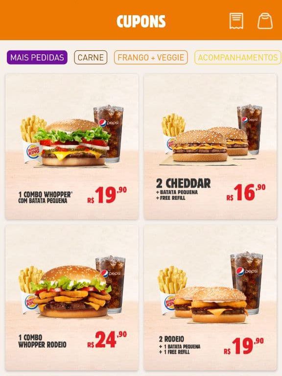 Burger King tem oferta com seis sanduíches por menos de R$ 60 na Black Friday
