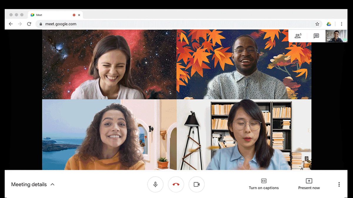 Chamadas no Google Meet poderão ser personalizadas com planos de fundo  gerados por IA, Tecnologia