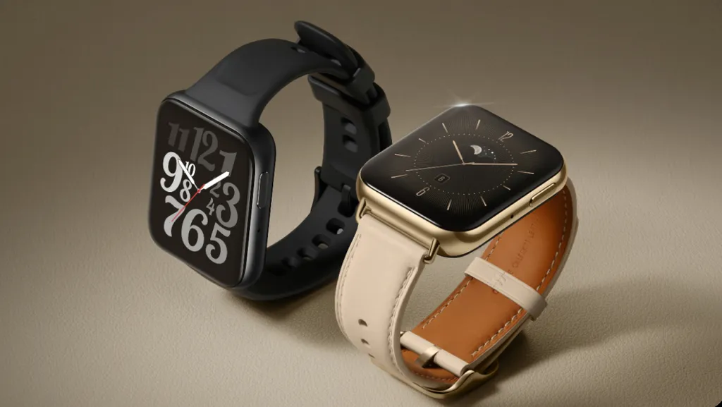 O Oppo Watch 3 padrão tem tela retangular plana (Imagem: Divulgação/Oppo)