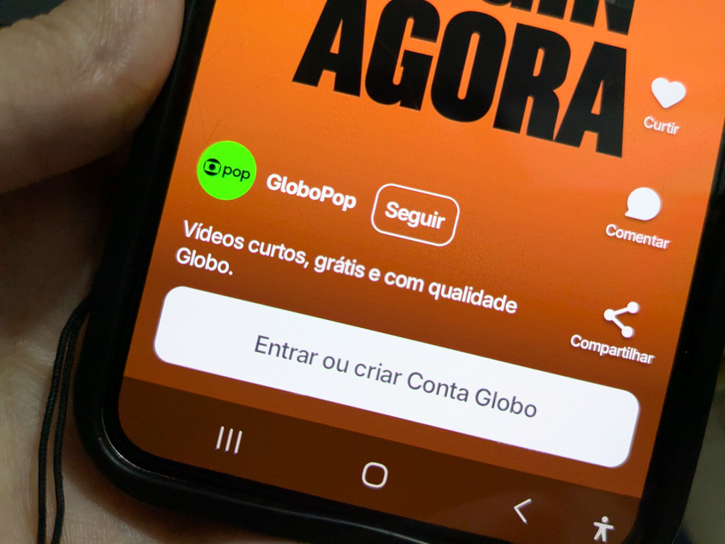 Tela inicial do app GloboPop