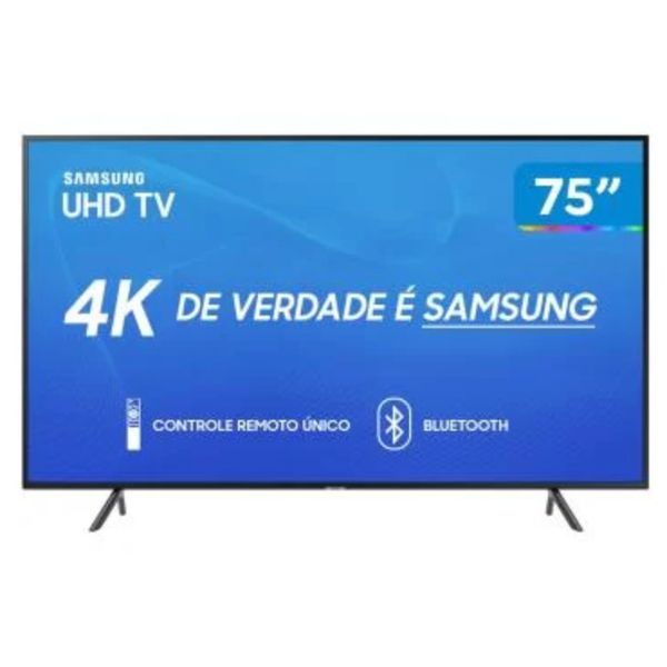 Smart TV 4K LED 75” Samsung UN75RU7100 - Wi-Fi Bluetooth HDR 3 HDMI 2 USB