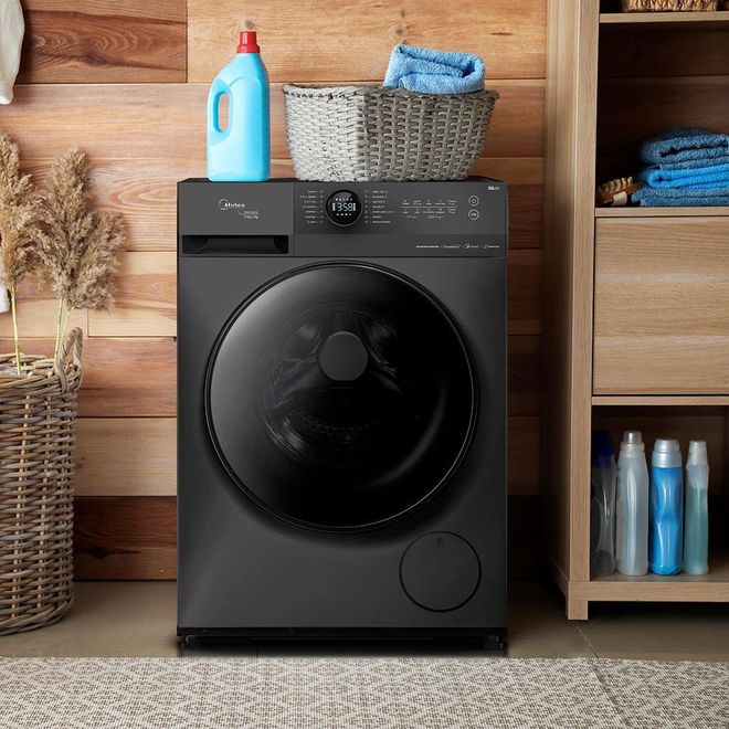 A máquina lava e seca é a melhor alternativa para quem vai morar em apartamento (Imagem: Divulgação/Midea)