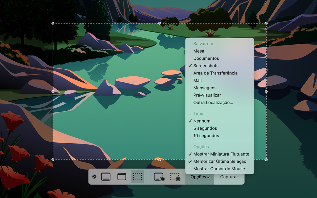 Tire prints de diversas formas no seu Mac (Captura de tela: Lucas Wetten)