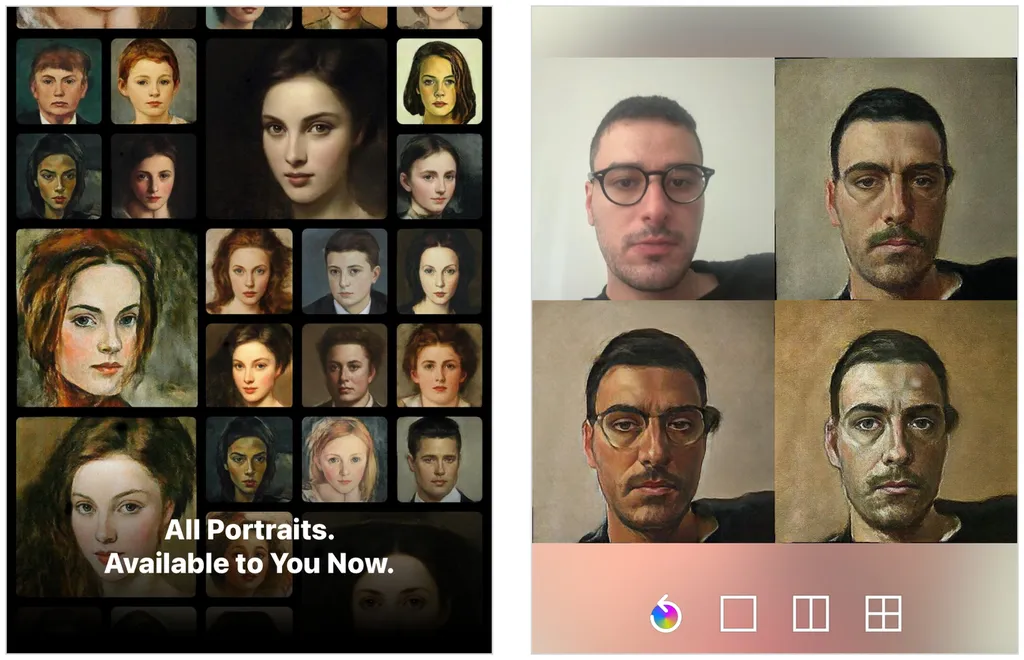 Portrait AI tem foco em pinturas, com mais de 100 efeitos disponíveis (Captura de tela: Caio Carvalho)