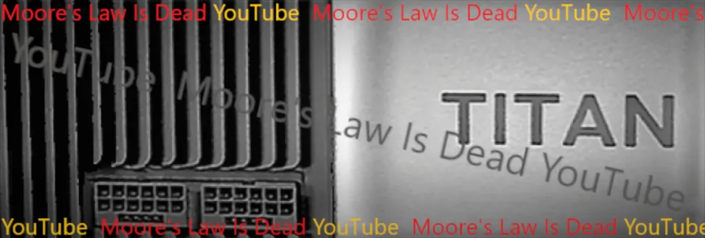Tom, do Moore's Law is Dead, compartilhou uma foto modificada do que seria a Titan RTX Ada, com dois conectores de 16 pinos (Imagem: Moore's Law is Dead/YouTube)