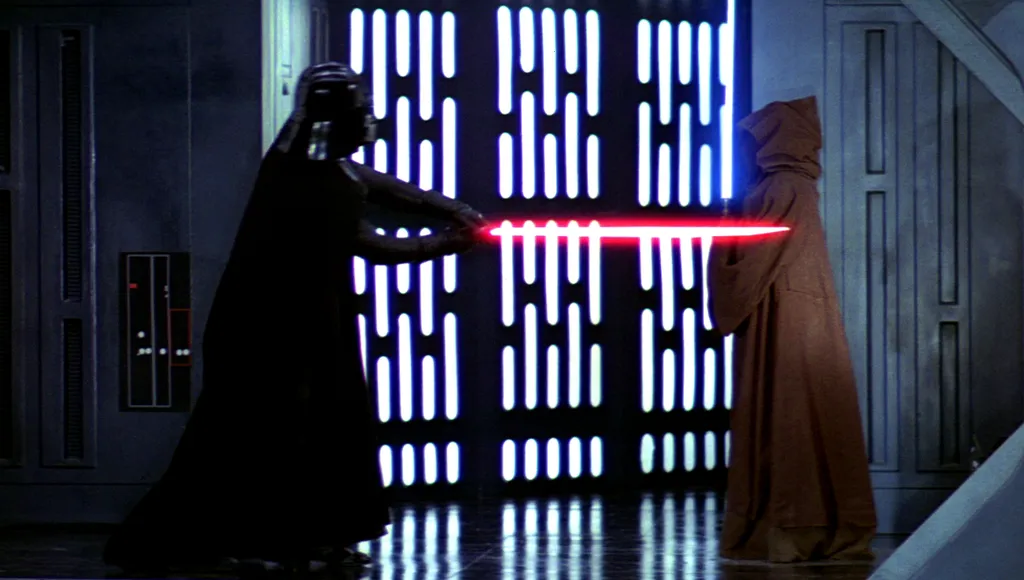 O reencontro de Darth Vader e Obi-Wan em Uma Nova Esperança já é icônico e deve ficar ainda mais depois dos eventos da nova série (Imagem: Reprodução/Lucasfilm)