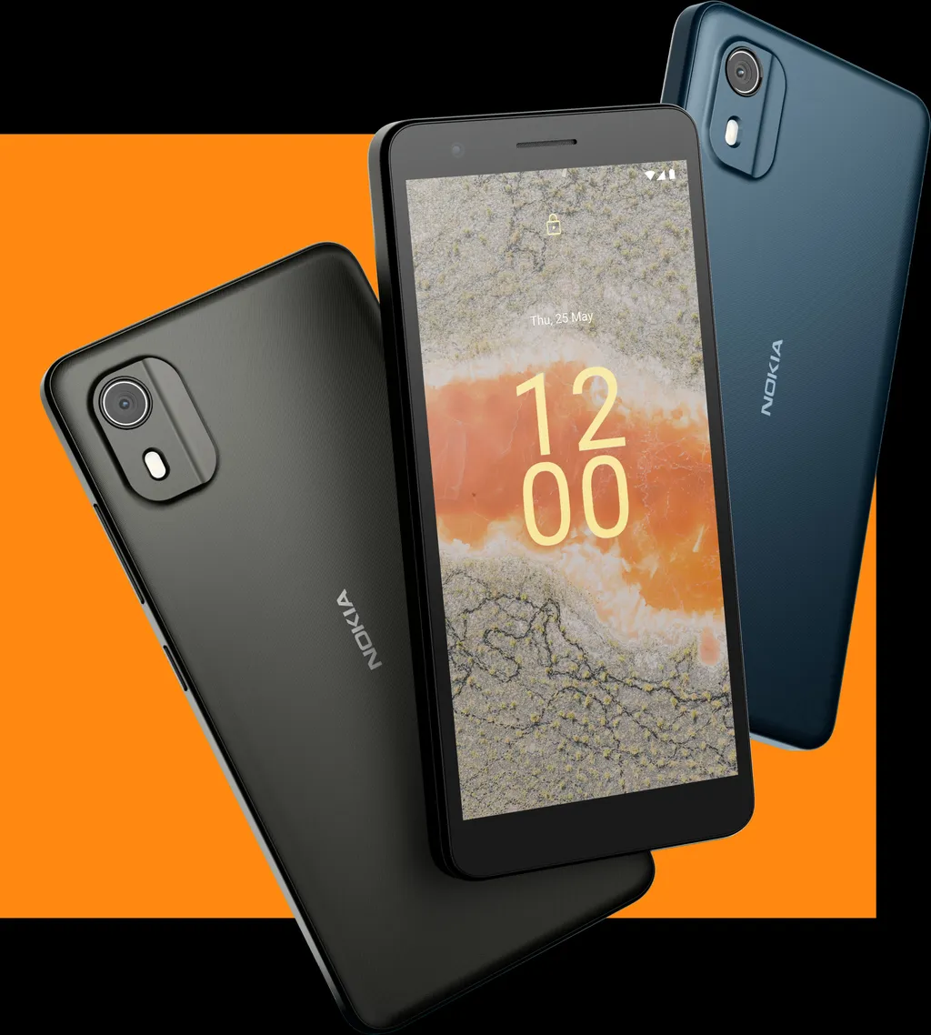 Nokia C02 tem visual básico e é um dos poucos com bateria removível (Imagem: Nokia)
