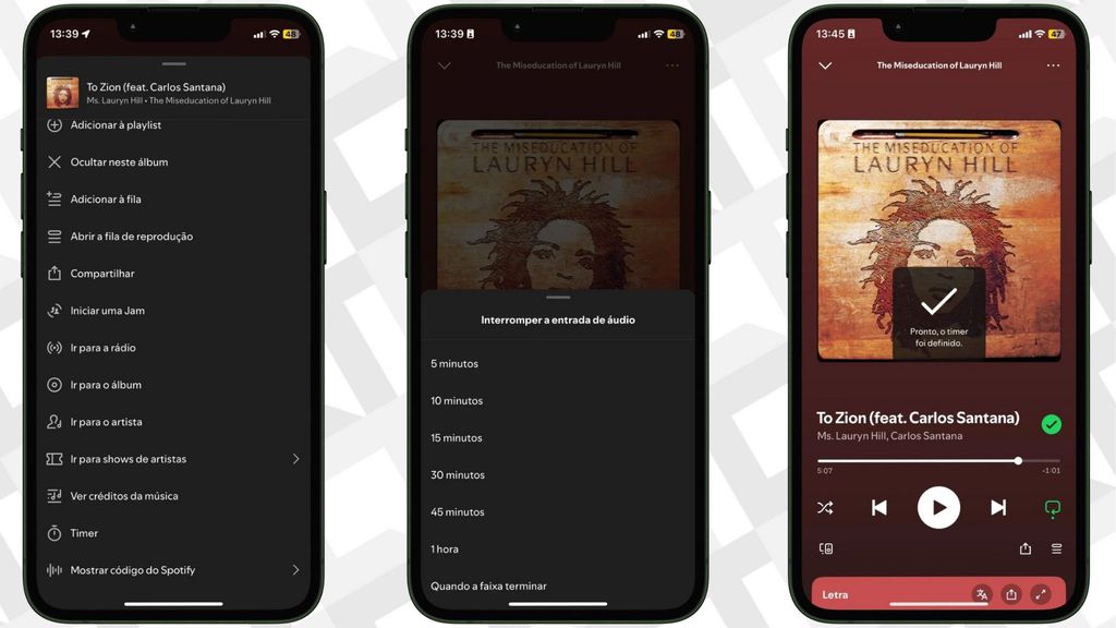 Spotify função sleep timer como usar passo a passo captura de tela