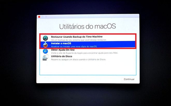 Remover atualizações de software no Mac: procedimento tem opção para quem já fez backup (Captura de tela: Thiago Furquim)