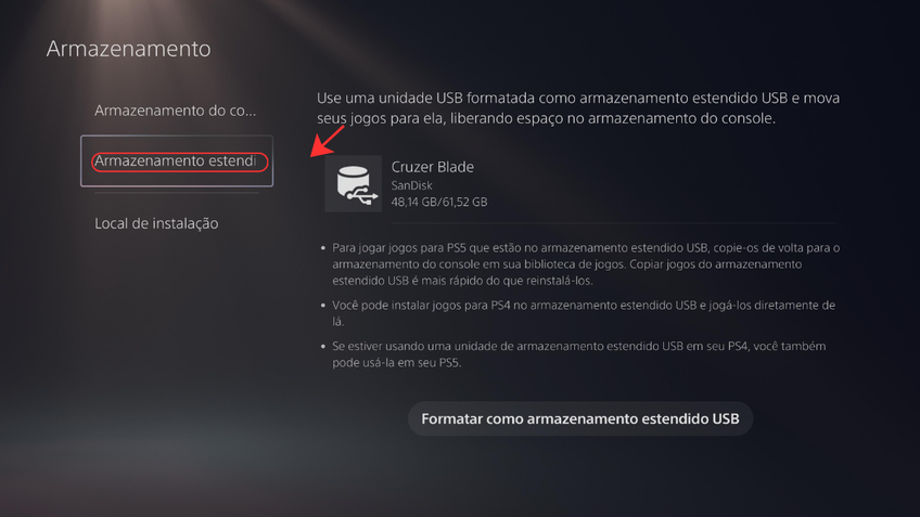 Tranferência de dados UBS PS5 e PS4