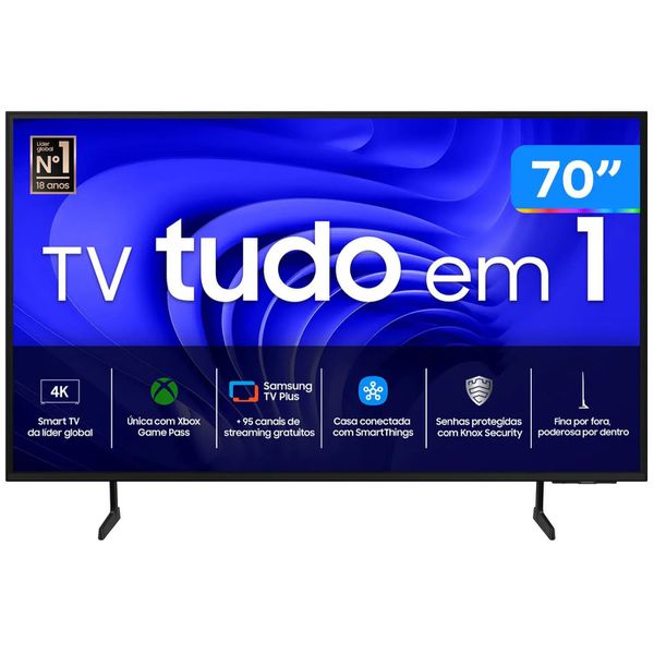 PARCELADO | Smart TV 70” 4K UHD LED Samsung 70DU7700 | CUPOM