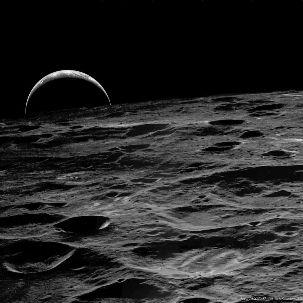 (Imagem: Reprodução;Apollo 14/NASA/JSC/ASU/Andy Saunders)