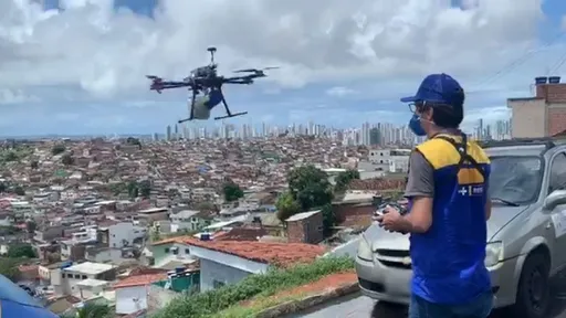 Coronavírus: drones alertam população sobre isolamento em Recife; confira
