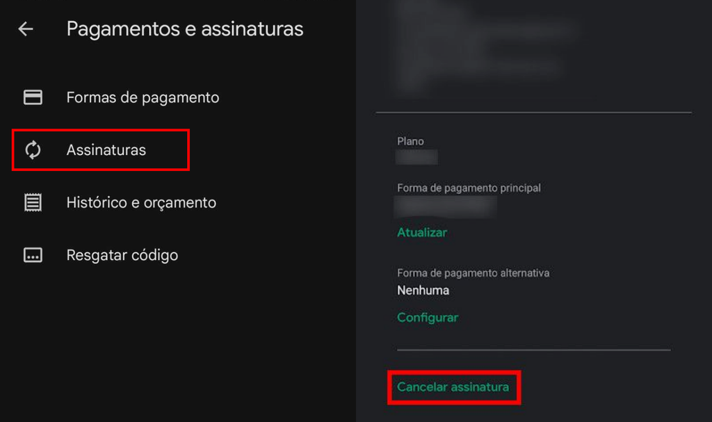 É possível acessar a Play Store e cancelar sua assinatura do Star+ (Imagem: Captura de tela/Fabrício Calixto e Matheus Bigogno/Canaltech)
