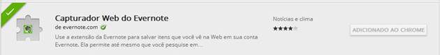 Web Clipper no Chrome Web Store