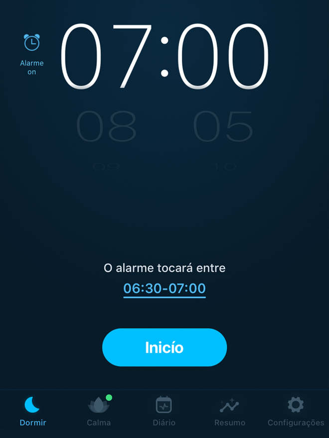 Sleepzy, disponível para Android e iOS, monitora os seus níveis de sono (Imagem: André Magalhães/Captura de tela)