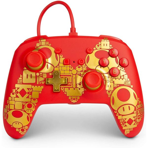 Controle PowerA para Nintendo Switch EnWired Controller Mario Gold M