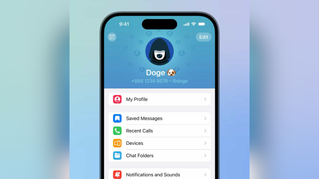 Novas opções de perfil do Telegram (Imagem: Divulgação/Telegram)