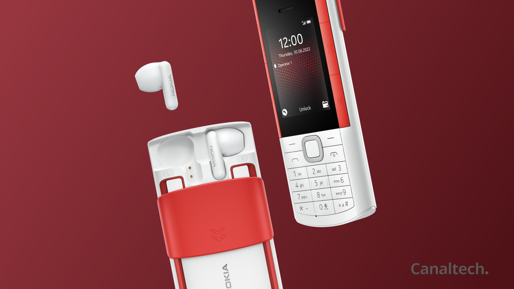 【珍品／希少】Nokia 7260 ホワイト/レッド Celular Desbloqueado Nokia 7260 | Parcelamento sem juros