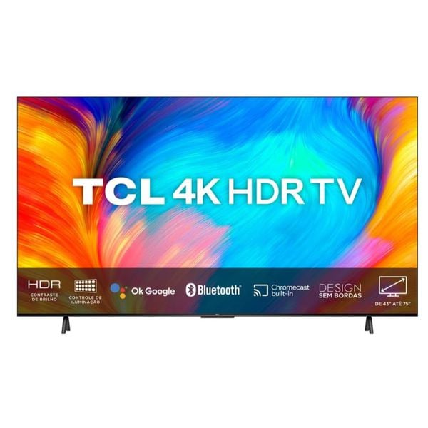 PARCELADO | TCL 43P635 - Smart TV LED 43", 4K UHD, Google TV, Wifi, USB