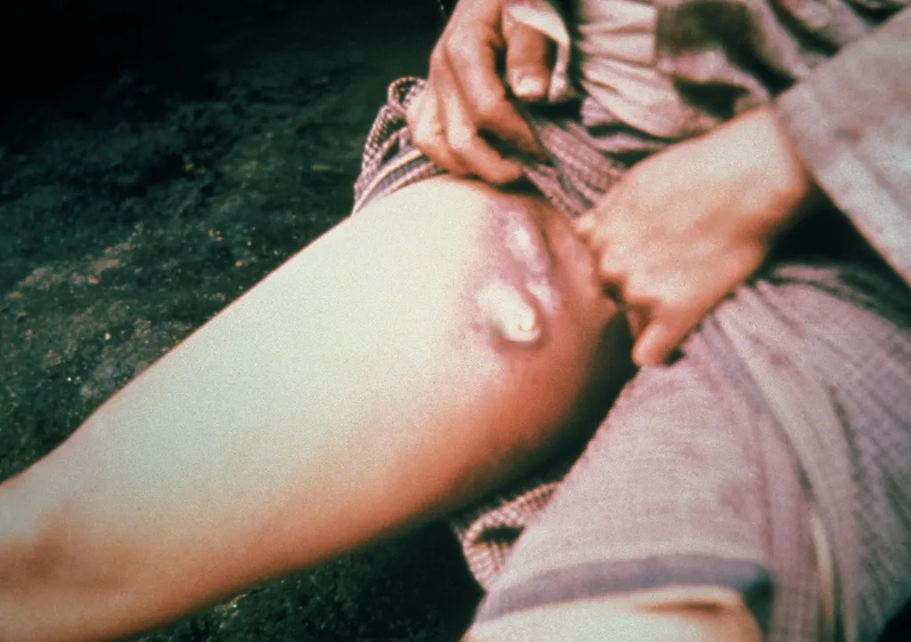 Bubo caused by bubonic plague on a victim's leg (Image: CDC / Public Domain)