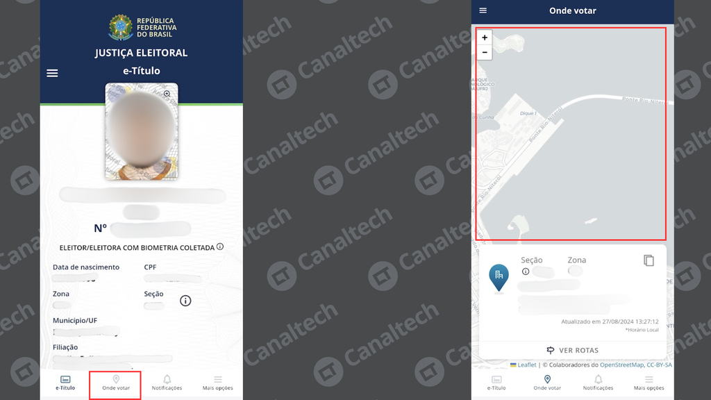 Como verificar o local de votação pelo e-Título (Imagem: Captura de tela/Bruno De Blasi/Canaltech)