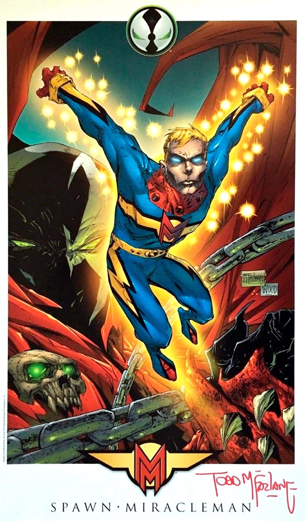 McFarlane chegou a introduzir Miracleman no universo de Spawn (Imagem: Reprodução/Image Comics)
