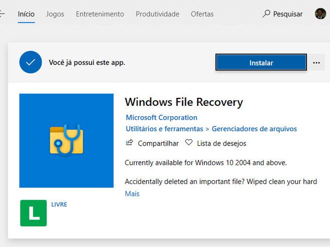 Programa só funciona com as versões mais recentes do Windows 10 (Foto: Matheus Bigogno/Canaltech)