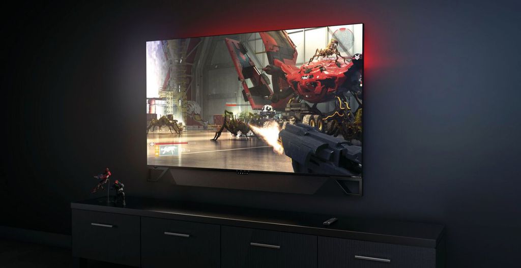 O HP Omen X Emperium: salgados US$ 5 mil em um monitor de 65 polegadas para gamers de alto desempenho, com certificação NVIDIA (Imagem: Divulgação/HP)