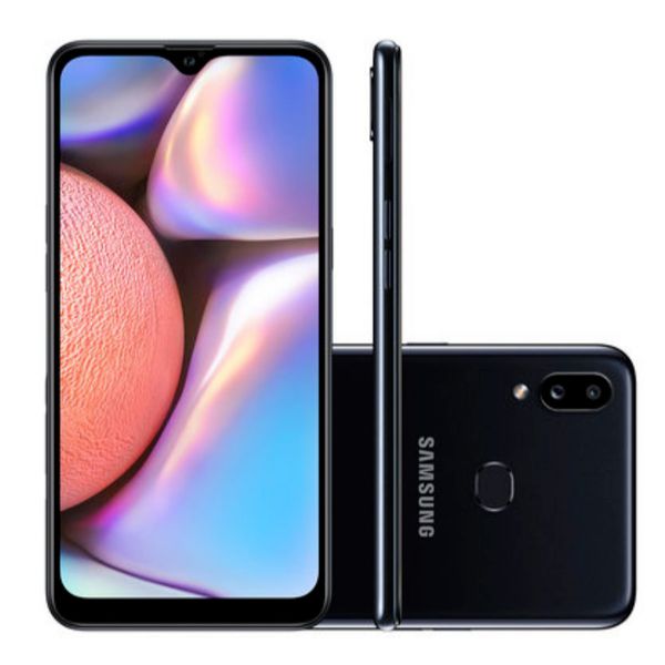 Smartphone Samsung Galaxy A10s 32GB Preto 4G Tela 6.2" Câmera Dupla 13MP Selfie 8MP Dual Chip Android 9.0 [NO BOLETO]