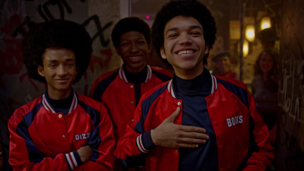 Dizzee, Ra-Ra, Zeke e Shaolin (que não está na foto) formavam o grupo de hip-hop Get Down Brothers (Imagem: Divulgação / Netflix)