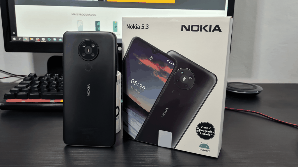 Chamariz do Nokia 5.3 é o sistema Android com interface pura e garantia de atualização até o Android 12 (Foto: Diego Sousa/Canaltech)